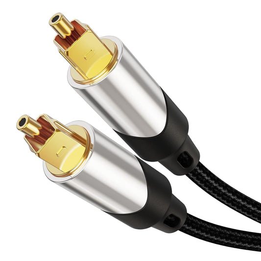 25FT PS4, CableCreation Optical Audio Cable, Toslink Male SPDIF Cable with Nylon Braided Fiber Optic Cord for Home