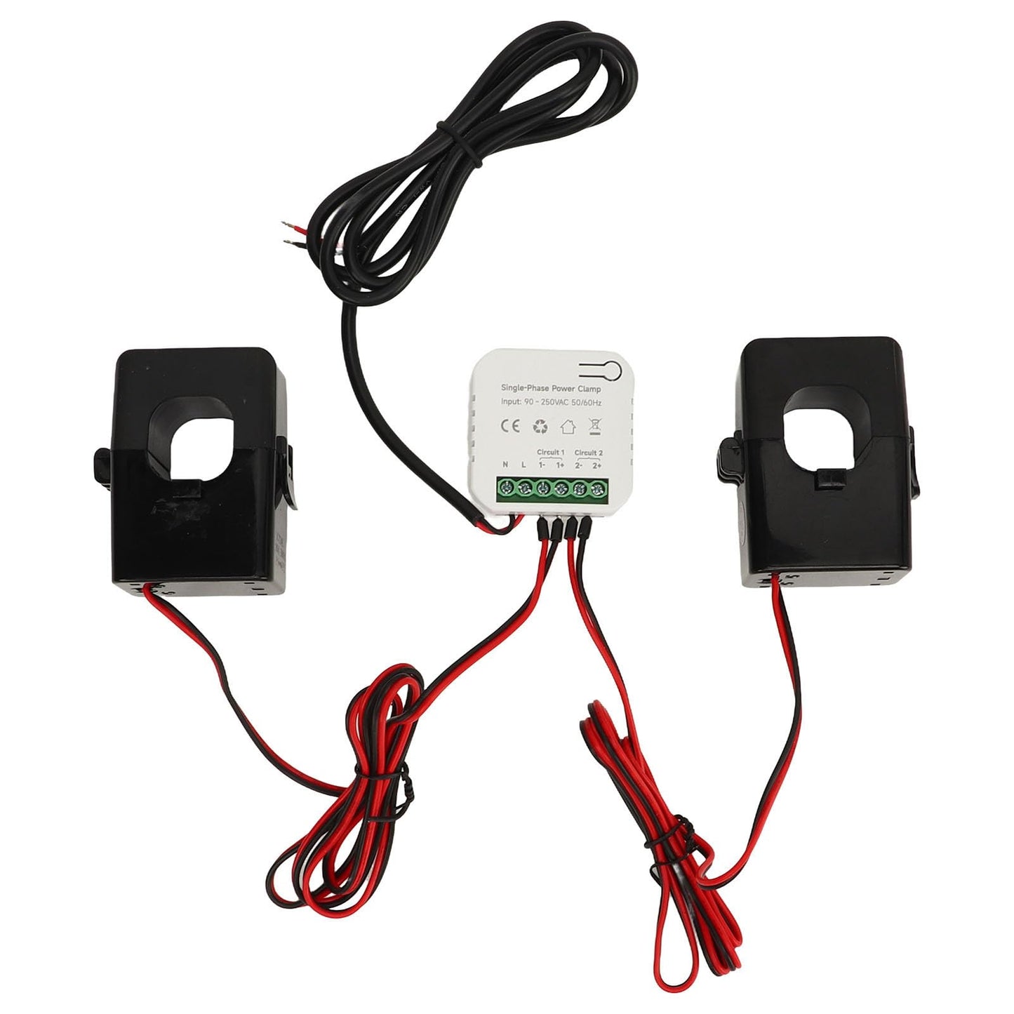 Smart Home Energy Monitor, Electricity Usage Monitor Smart with 200ACT Current Transformer 90‑250VAC, Single Phase Energy Meter | Clamp Energy Monitor | Home Power Monitor