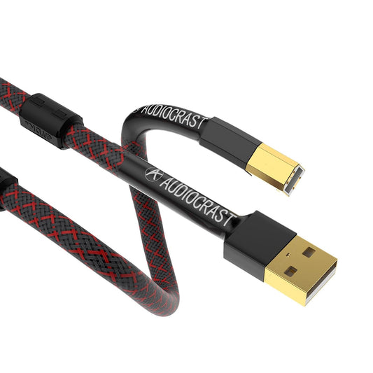 2.0 (1m/3.28ft) Tertullus HiFi USB Cable A to B Digital Audio Audiophile Cable