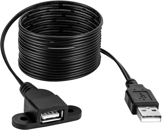 5ft (1 1 QiCheng&LYS USB Male to Single Female Extension Cable Charging Cable, Furniture nightstand Sofa Electric