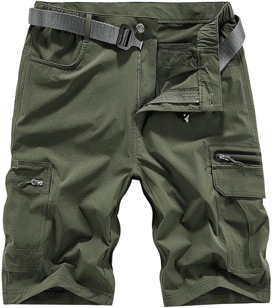 Quick Dry Hiking Shorts Men's Cargo Casual Outdoor 4-Way Stretchy Lightweight Summer Short with Multi Pockets 30-46 (No Belt)