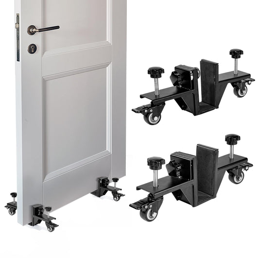 2 PCS Heavy Door Installation Dolly,Door Installation Tool，0-2.12in Door Installation Kit Hold up to 500 lbs，Door Lifter Tool with Rotating for Pre-Hung、Slab and Front Doors