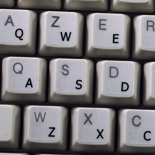 4Keyboard English US Clear Transparent Background Keyboard Stickers with Black Lettering