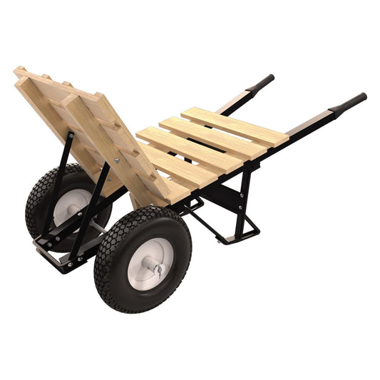 BON 28-913 Double Knobby Tire Steel Handle Brick & Tile Barrow