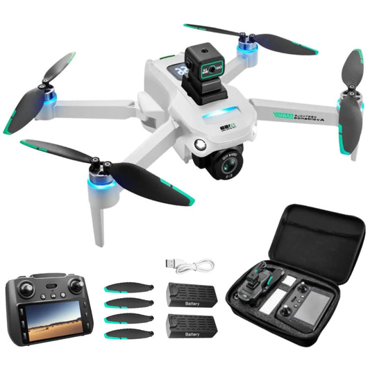 Drone with Camera 4k, GPS HD Drones for Adults, Remote Controller with Screen, Obstacle Avoidance, Brushless Motor FPV, 5G Transmission, 2 Battery, Professional