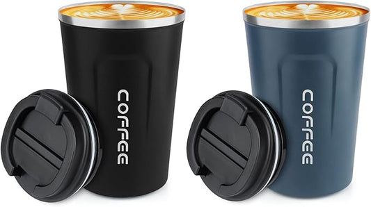 CS COSDDI 12 oz Stainless Steel Vacuum Insulated Tumbler - Coffee Travel Mug Spill Proof with Lid - Coffee Cups for Keep Hot/Ice Coffee,Tea and Beer