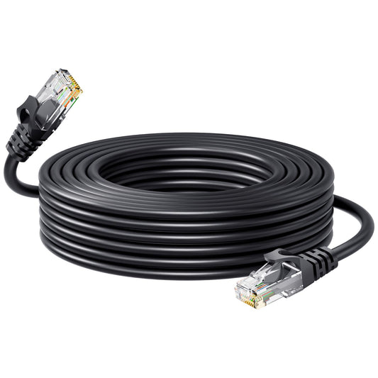 50ft 15M Cat6 RJ45 24AWG CAT6 10Gbps Ethernet Cable, LAN Patch Cable, UTP Snagless High-Speed Wired Internet Cable