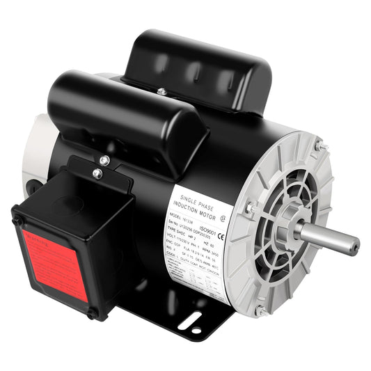 2HP Electric Motor, General Motor Single Phase, 5/8" Shaft Diameter CW/CCW, ODP Air Compressor Motor, 60HZ, 3450RPM, 115/230V