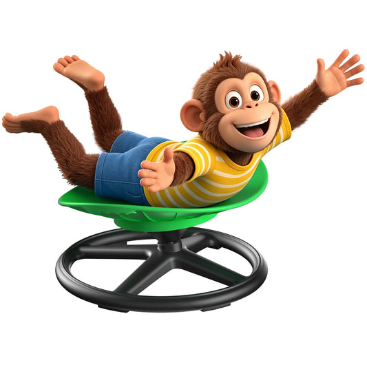 HERLAYN Spinning Chair for Autistic Kids Upgrade Handle Sensory Spinning Chair, 360° Silent Swivel Chair for Kids, Sensory Chair for ADHD Kids for Home & Classroom