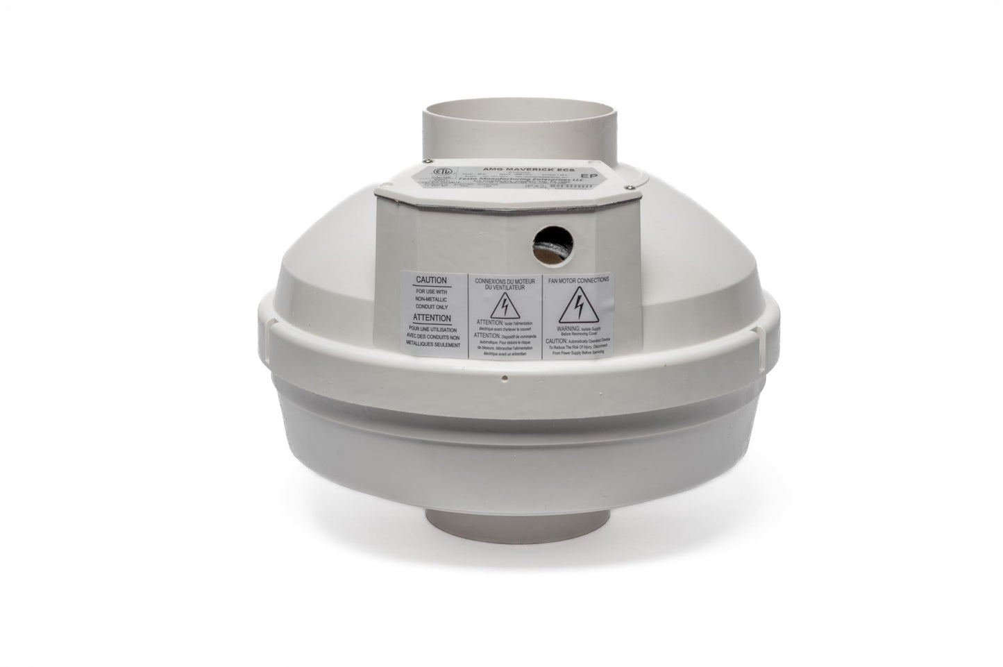 Festa AMG Maverick ECS Radon Fan - 3" Installation Kit - Speed Controllable - Quiet and Energy Efficient Radon Mitigation Inline Fans - Electronically Commutated Motor- High Performance 4" Duct Fan