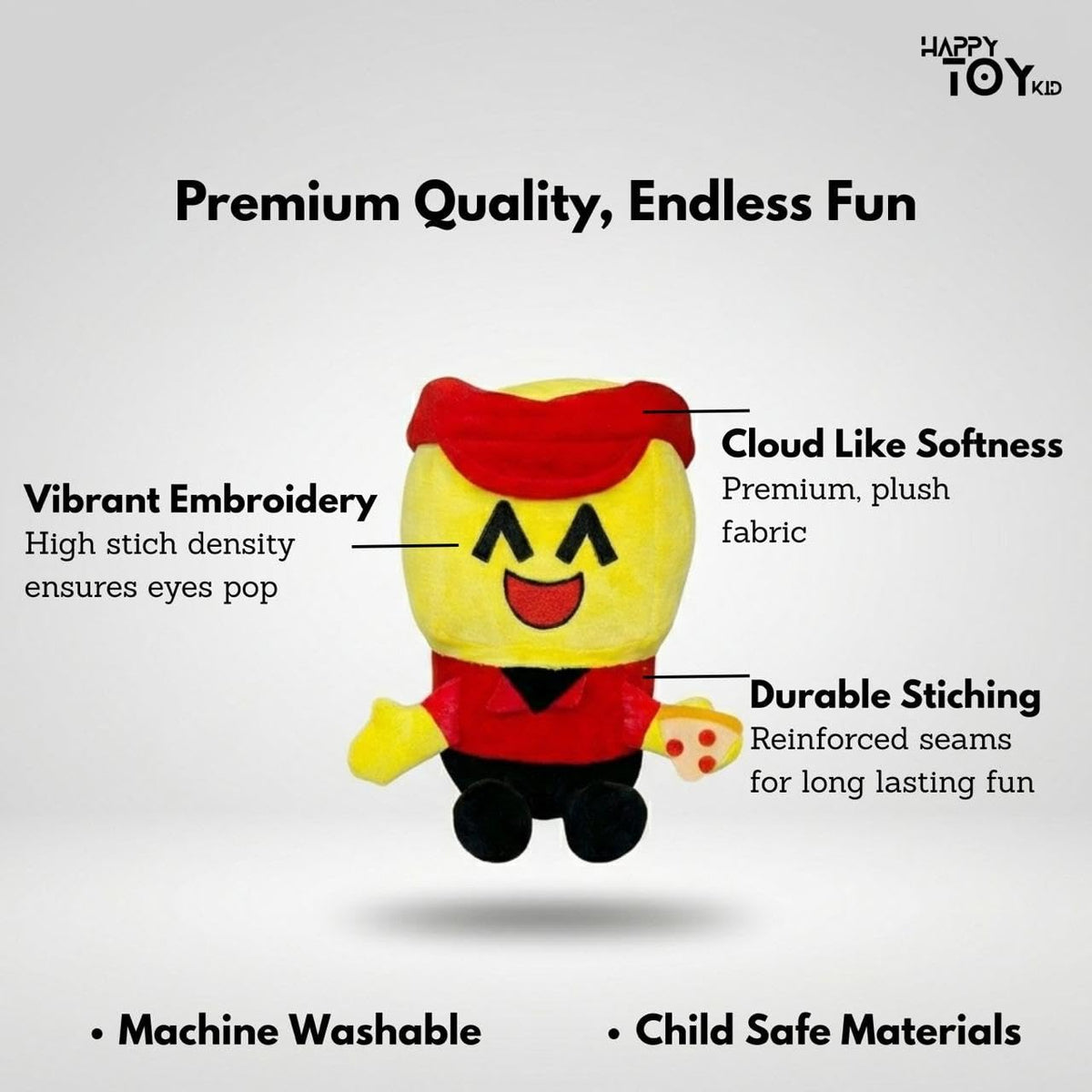 Happy Toy Kid Set of 7 Soft Plush Toys – Fun for Kids, Cuddling, Travel & Playtime Premium Stuffed Toy Collection