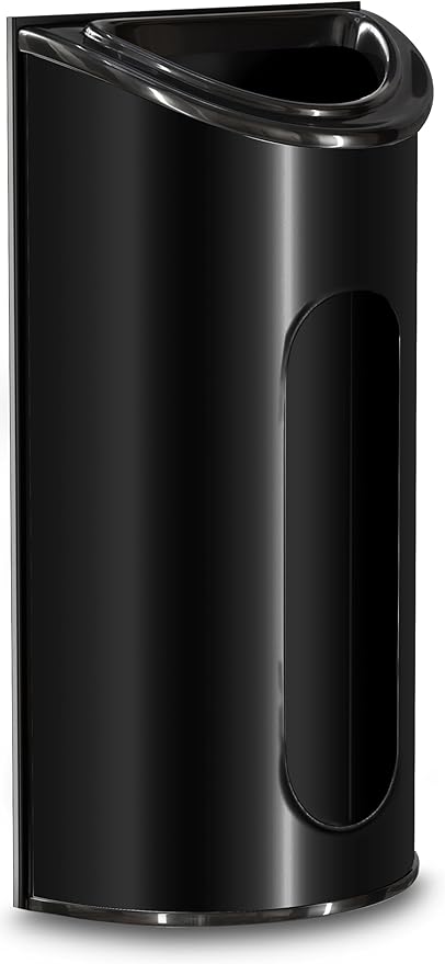 Utopia Kitchen Grocery Plastic Bag Holder and Dispenser Medium, Easy Wall Mount Bag Saver, Stainless Steel, Black