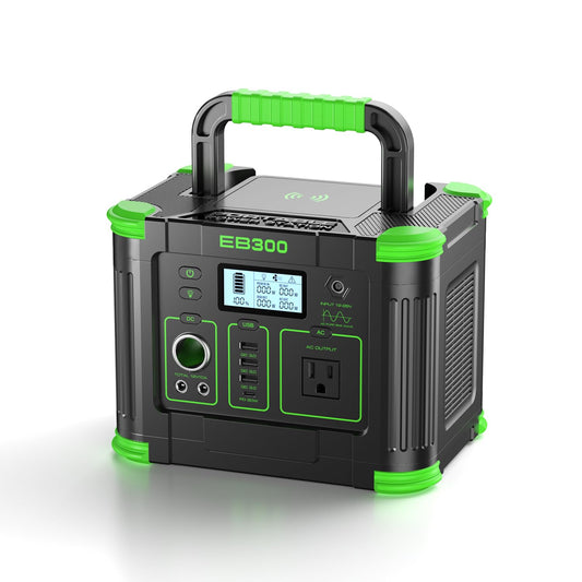 330W Portable Power Station, 288.6Wh Solar Generator with 60W USB-C PD Output, 120V Pure Sine Wave AC Outlet, 5W Wireless Charging, Multi-Port Power Supply for Camping, Home Blackout, RV Travel