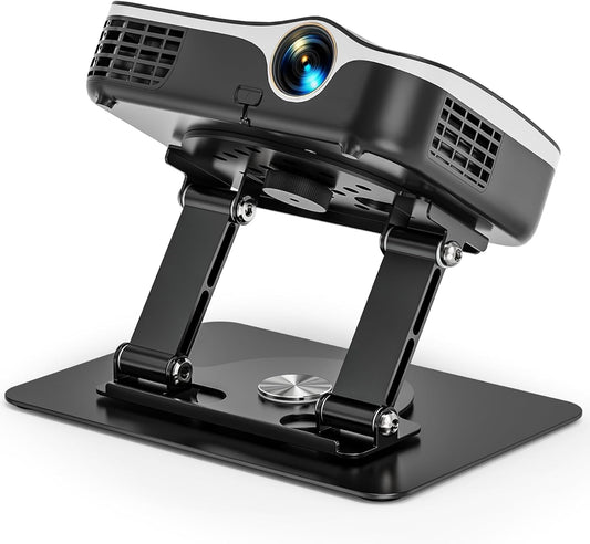 360 1/4" 22 Lbs Foldable Projector Stand, Rotatable Projector Mount Stand with Screw, Load Capacity and Carbon Steel