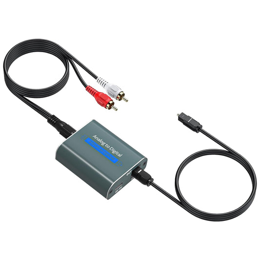 3.5mm 3.5mm to Optical Adapter Aluminum RCA to Optical Audio Converter Analog to Digital Audio Converter with Cable AUX
