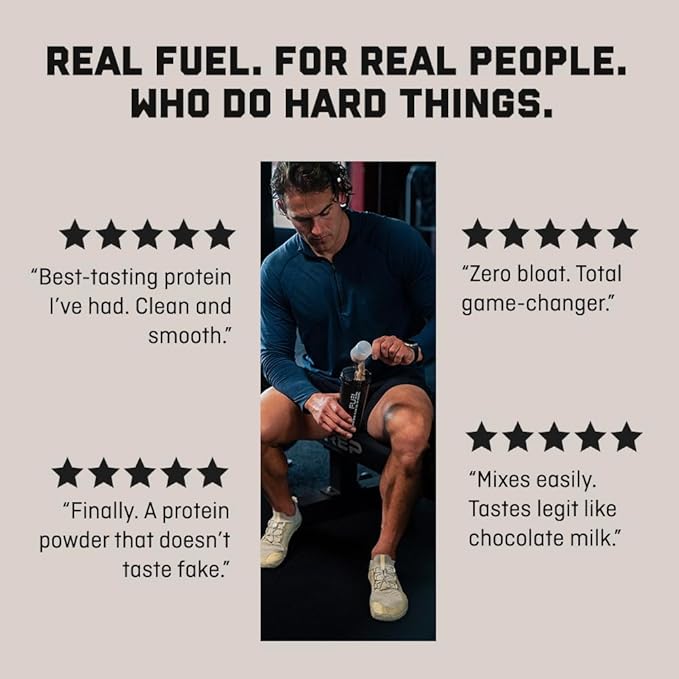 Jocko Fuel Mölk Whey Protein Powder 22g Low Sugar Monk Fruit Blend - Muscle Recovery & Growth, Packaging May Vary (31 Servings, Chocolate Peanut Butter)