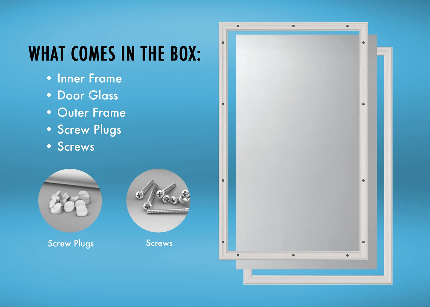 ODL Exterior Front Door Glass Replacement – Home Improvement - Entry Door Inserts Glass Kit with Low-E Double Pane Tempered Clear Glass - 4 Light Grid - 24" x 38"