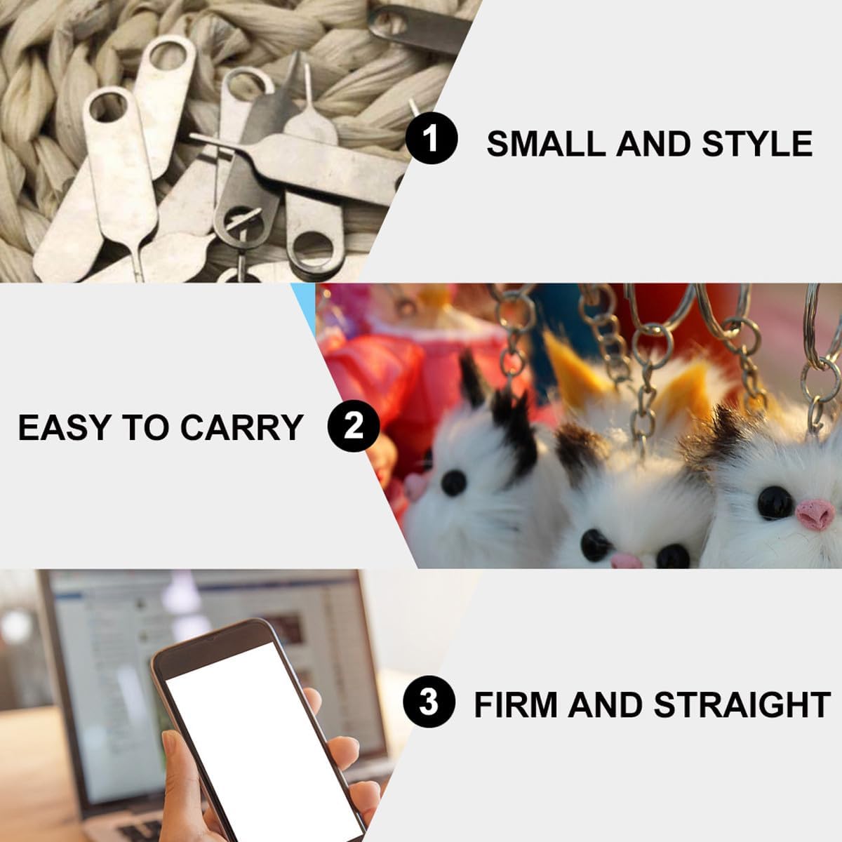 100pcs Set Operitacx Universal Sim Card Tray Eject Pin Tool for Smartphones Mobile Phone Sim Tray Remover Hard Steel