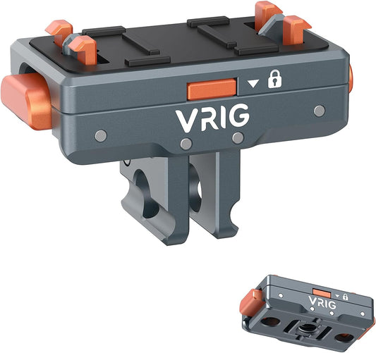 2.0, 360 X5/ X4 2/ 1/4 2-Prong AC-64 VRIG Safety Lock Quick Release Mount Aluminum Alloy Magnetic Base for Insta