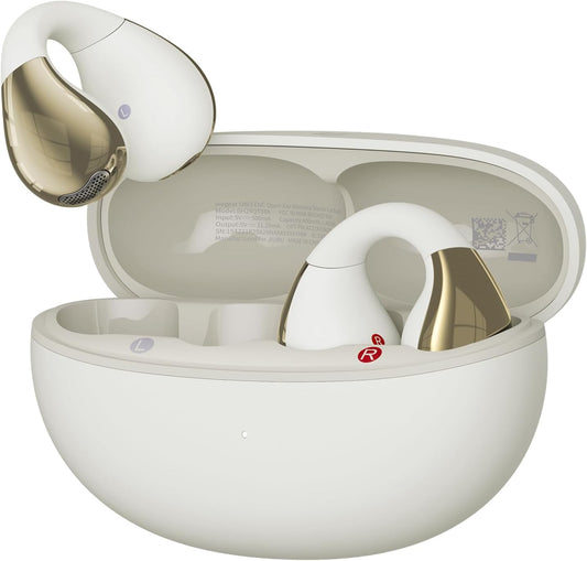 30H wegear Open-Ear Earbuds, Clip-On Headphones, Open-Ring Comfort Wireless Bluetooth Earbuds, Dual Connection