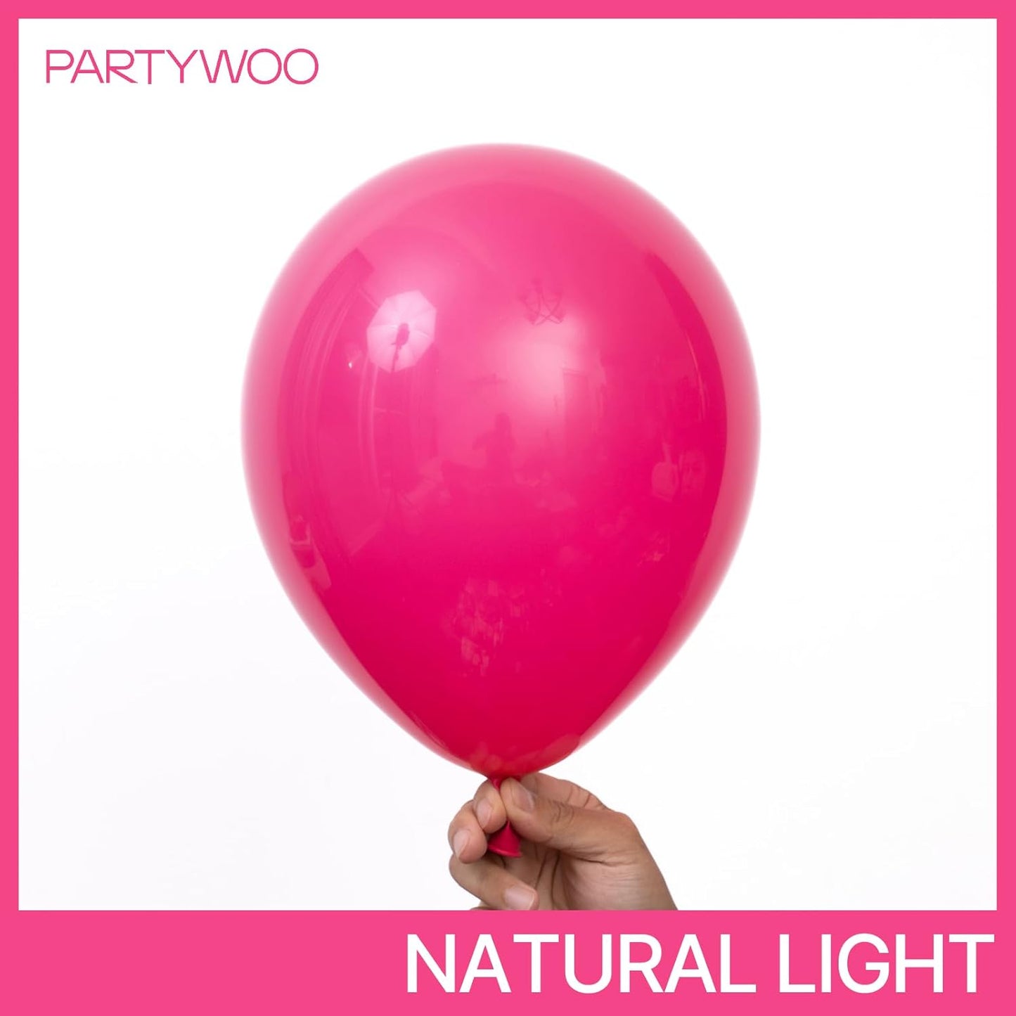 PartyWoo Hot Pink Balloons - 100pcs 12 Inch Magenta Fuchsia Balloons for Celebrations & Events