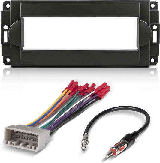 2005-2007 300C NuIth Single Din Radio Installation Dash Kit W/Radio Wiring Harness for Chrysler /Dodge Ram Charge