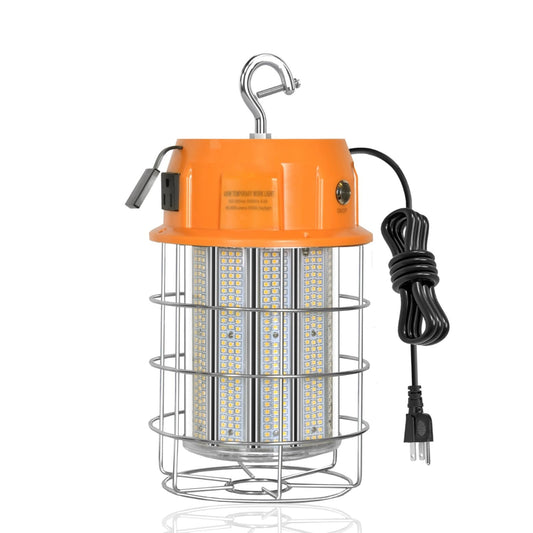 400W LED Temporary Work Light with ON/Off Switch & Hook, 56,000LM 5000K Daylight, Portable Hanging Construction Site Light for Jobsite, Warehouse, Workshop, Outdoor Projects