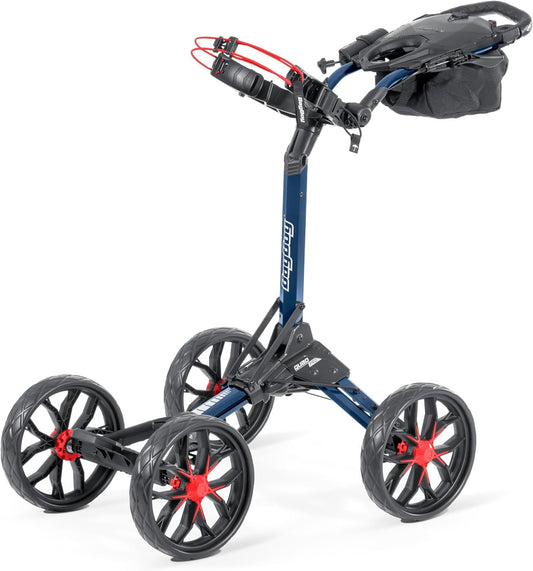 Bag Boy Quad Pro Push Cart, Navy/Red
