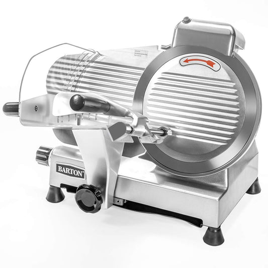 Barton Commercial Meat Slicer w/10" Blade Semi-Auto Stainless Steel Electric Food Cutter Machine Home Cheese Bread Deli Vegetable Potato