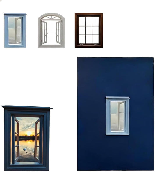 BPiYHUM 3 (1PCS-A) Creative Window Props, Foldable Portable Creative Window Frame Photography Props, Reusable