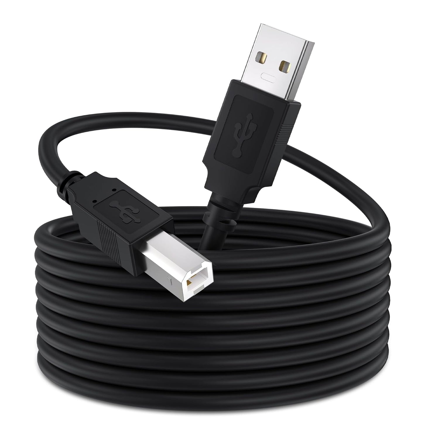 Qxcynsef 2.0 15 15FT USB Printer Cable FT USB A to USB B Cable for HP, Canon, Epson, Brother, Lexmark Printer, Scanner