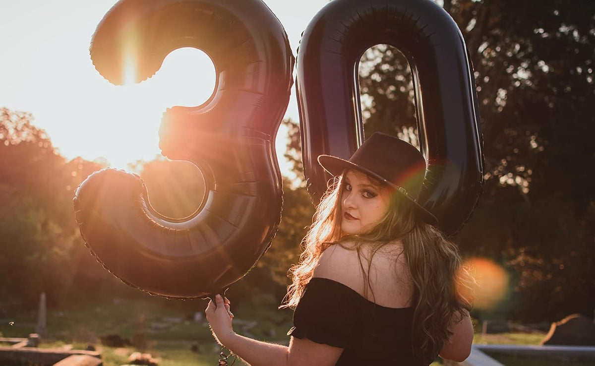 Number 0 Balloons - 40 Inch Black Birthday Balloons for Celebrations & Events | Perfect for Milestones