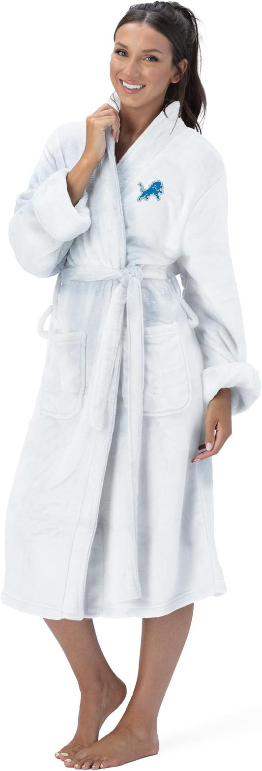 NFL Adult Unisex Silk Touch Bathrobe, Officially Licensed Loungewear, Soft Plush Polyester