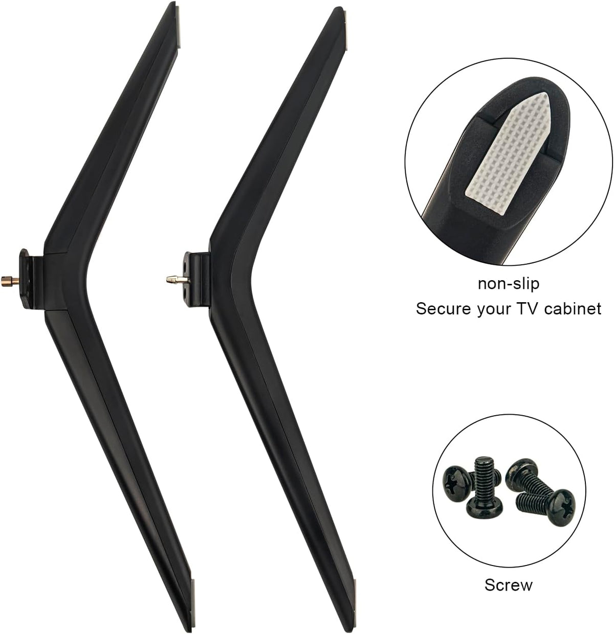 AIDITIYMI 1852-L 1852-R 75R6E3 75A53FUA HU75A6170FUWR 75 Inch 4K 2020 TV Base Stand, TV Stand Legs Replacement