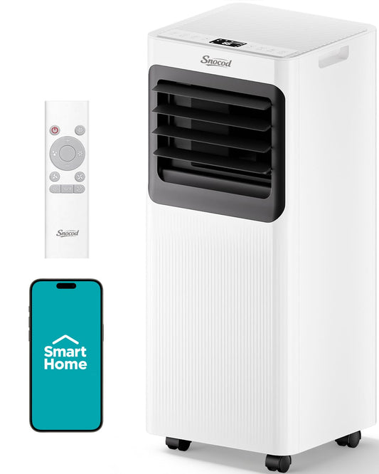 16000 BTU Portable Air Conditioner for Large Rooms up to 750 Sq. Ft., 5-in-1 Smart AC with WiFi App & Remote, 42dB Sleep Mode, Dehumidifier, Fan, 24H Timer, Child Lock & Window Kit