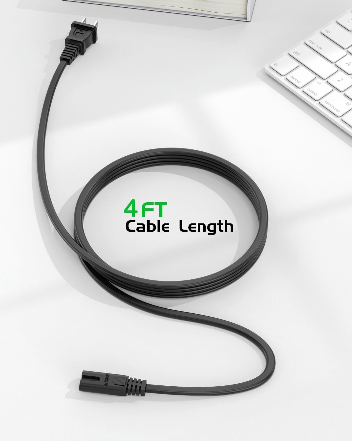Superer 2 Printer Power Cord Cable Fit for HP OfficeJet Pro, Envy, DeskJet Series, for Canon PIXMA MG MP MX Series
