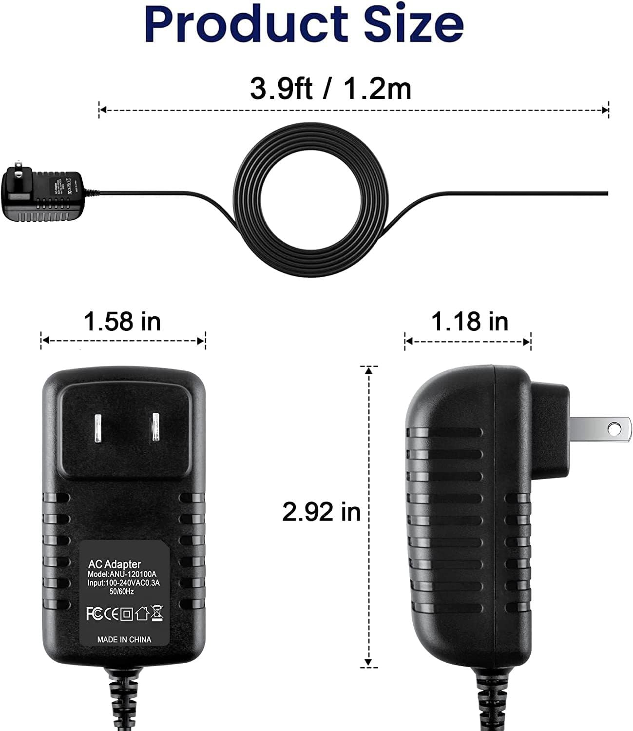Xzrucst 12V 2A R8 R7 M1 DC12V 24W Replacement Charger for OMASSA Back Massager Neck Massager Power Supply Adapter Cable