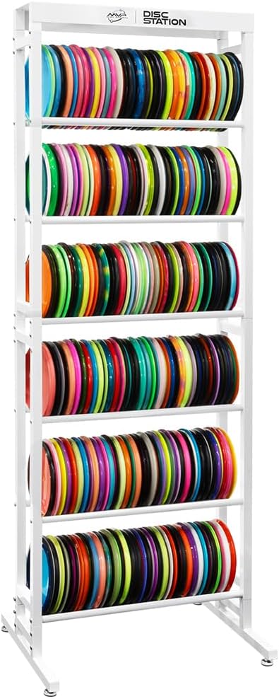 MVP Disc Sports Disc Station Disc Storage Rack (Choose Your Size and Color)