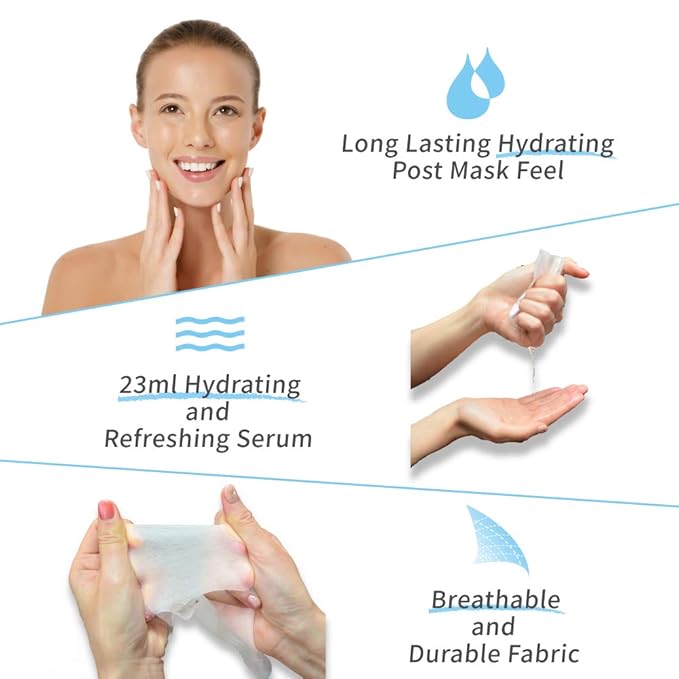 My Beauty Diary Squalene Restorative Hydrating Facial Face Mask (8 Sheets) - New English Version