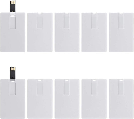 KINMIN 2GB 10 Pack Credit Card USB Flash Drive Business Card Bank Card Shape Flash Drive Memory Stick Key Credit USB