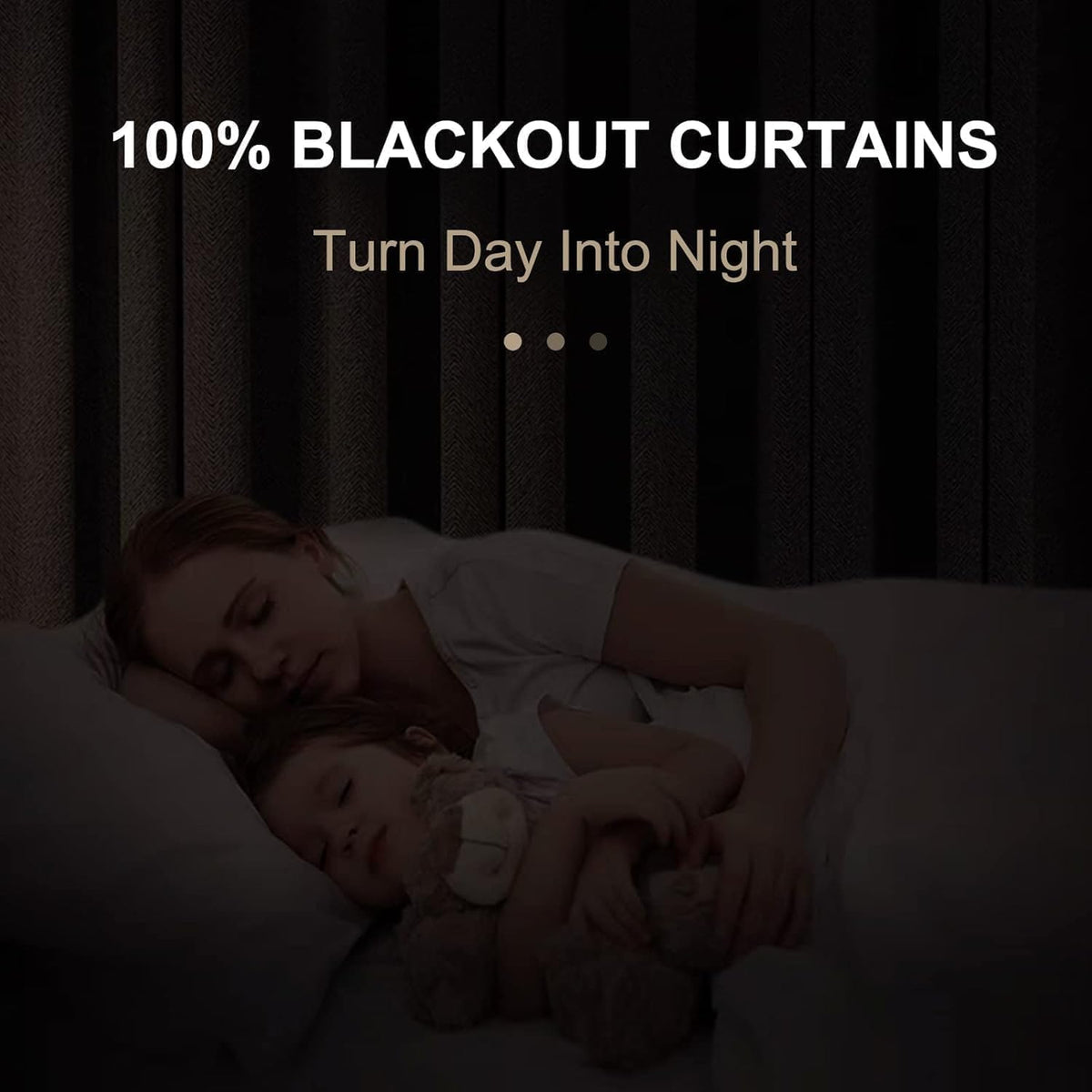 Skiennix 100% Blackout Curtains - Thermal Insulated Faux Linen | 84" Length, 2 Panels, Butter Cream
