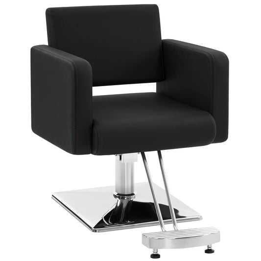 BarberPub Classic Styling Salon Chair for Hair Stylist, Barber Chair with Hydraulic Pump, Beauty Barbershop Salon Spa Equipment 3805 (Black)