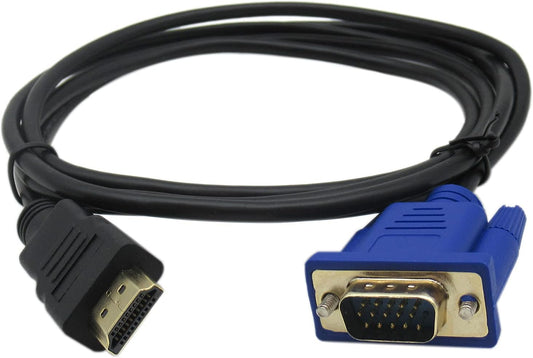 BLUE ELF 6ft/1.8m 1080P HDMI to VGA Adapter Cable Gold-Plated HDMI Male to VGA Male Active Video Converter Cord