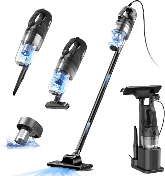 SOWTECH Corded Vacuum Cleaner - Powerful Suction Stick Vacuum for Home | 6-in-1 Lightweight & Handheld