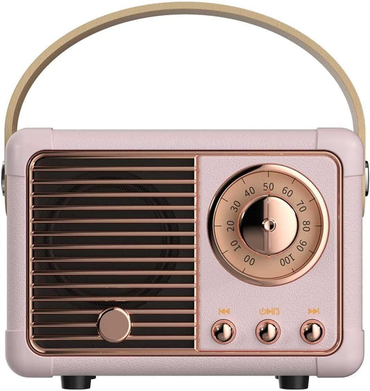 Baolira Retro Bluetooth Speaker, Portable Wireless Speaker with Crystal Clear Stereo Sound Rich Bass, Best Birthday