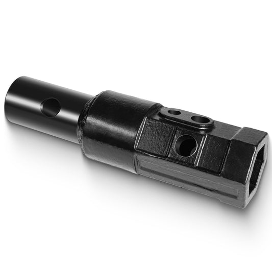 23-058 Heavy Duty Auger Adapter 2” Female Hex to 2-9/16” Male Round Auger Drive Adapter, Skid Steer Post Hole Digger Conversion Coupler, High-Strength Steel Auger Bit Adapter