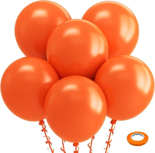 Bezente Large Orange Balloons - 30 Pack Thick Latex Balloons for Birthday & Wedding Decor