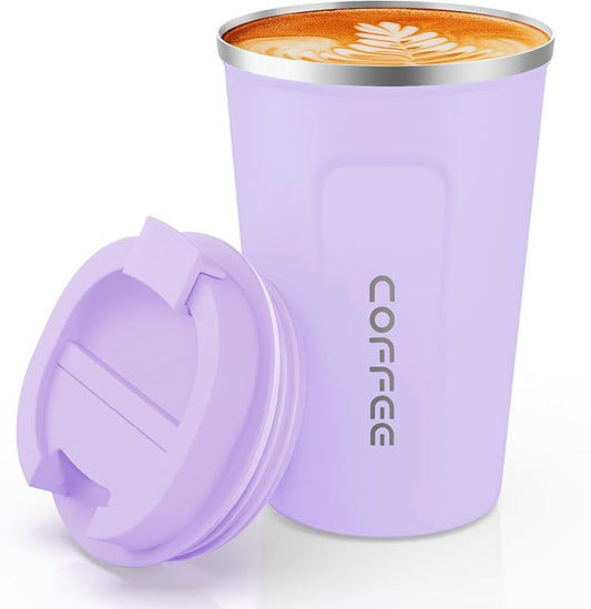 CS COSDDI 12 oz Stainless Steel Vacuum Insulated Tumbler - Coffee Travel Mug Spill Proof with Lid - Coffee Cups for Keep Hot/Ice Coffee,Tea and Beer