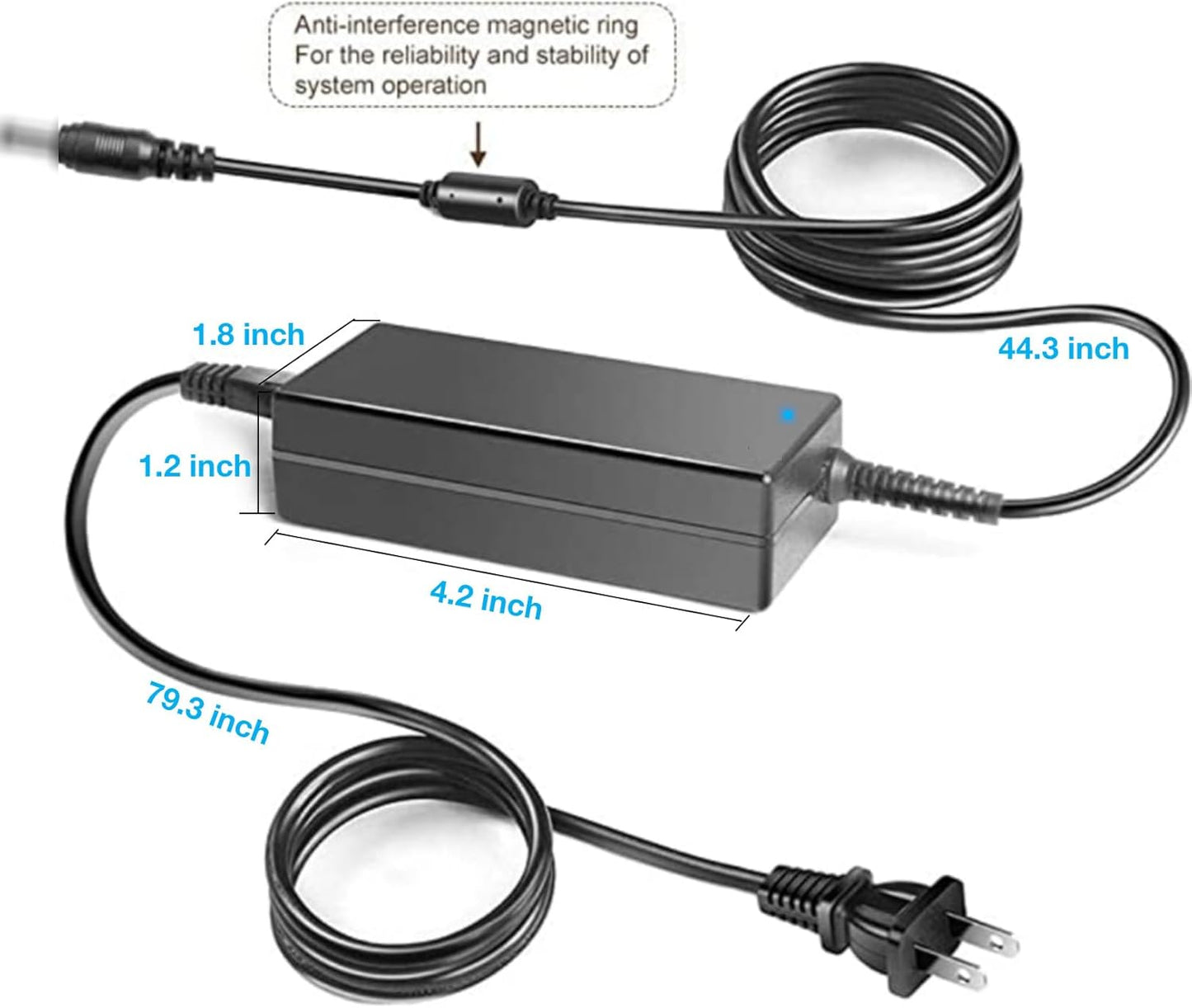 Kircuit CP2416 AC DC Adapter Compatible with Brightech Item: Halo Split LED Floor Lamp BT-FL-Halo-SPLT-Sky-Blck