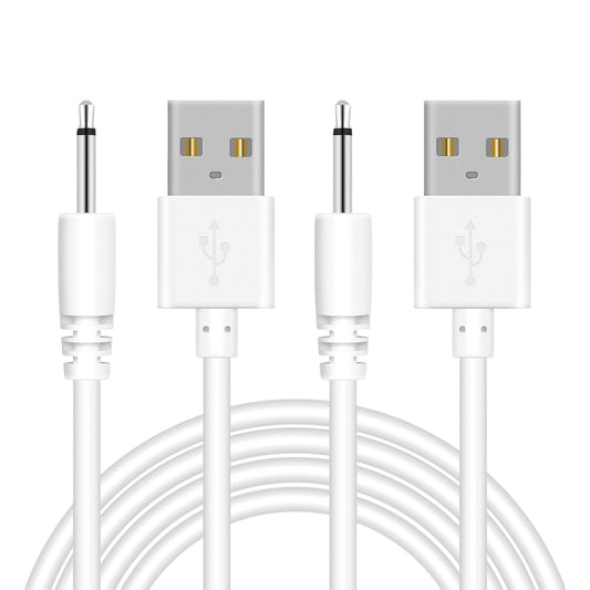 Bizooth 2.5mm 2 Pack DC Charging Cable, Fast Charging USB Cable, Compatible with Beauty Instrument Massager USB Charger